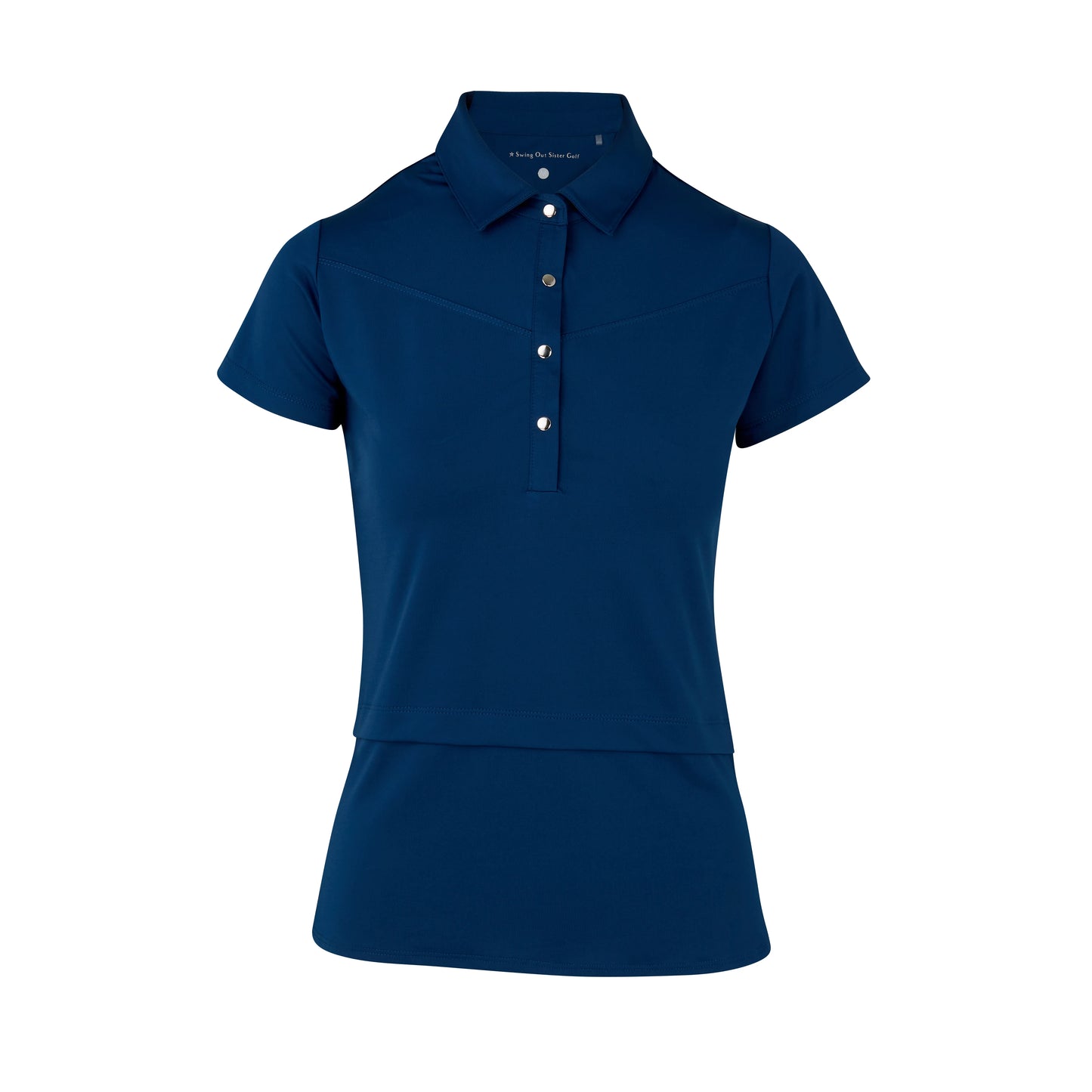 Swing Out Sister Amelie Cap Sleeve Polo - Atlantic Blue