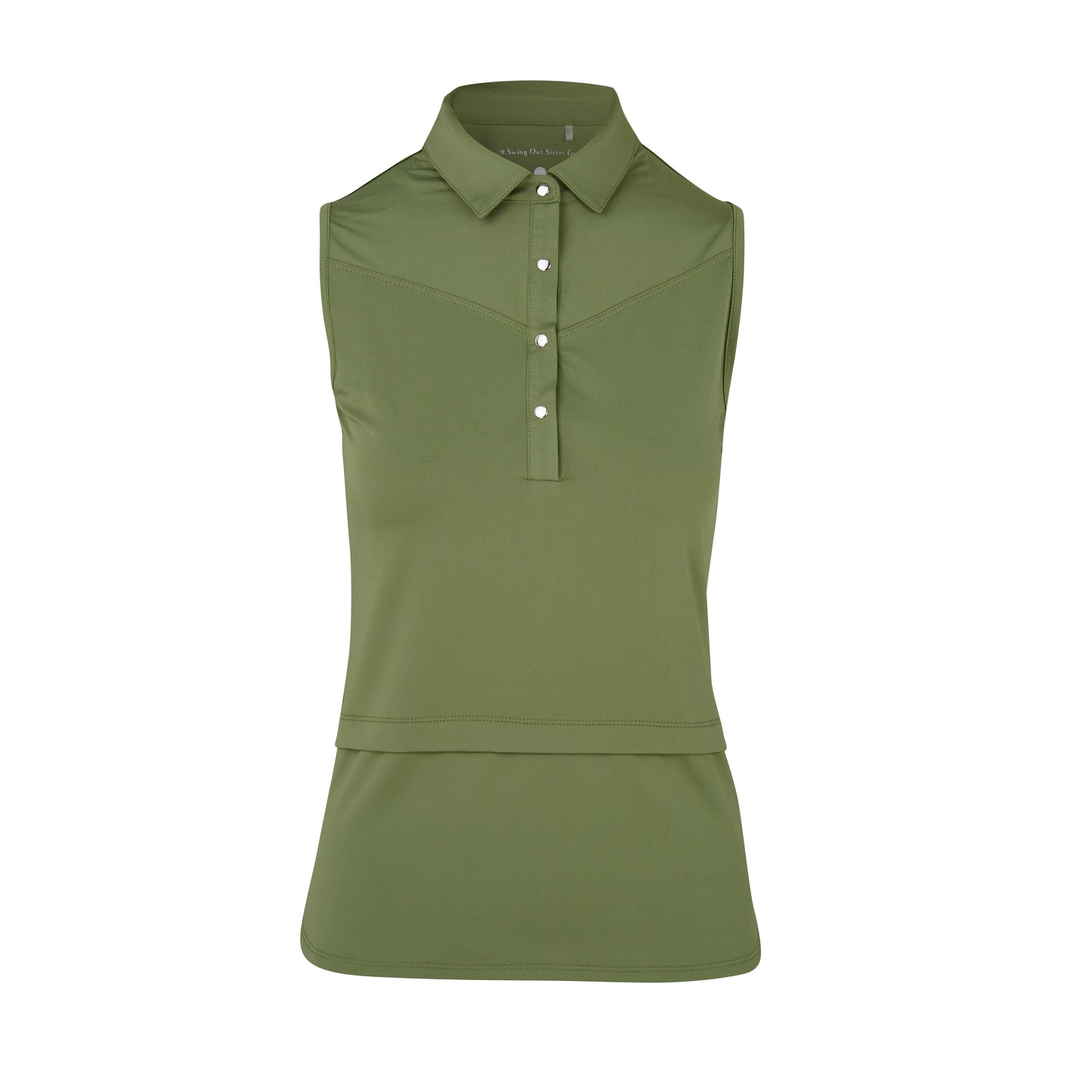 Swing Out Sister Amelie Sleeveless Polo - Olive Green