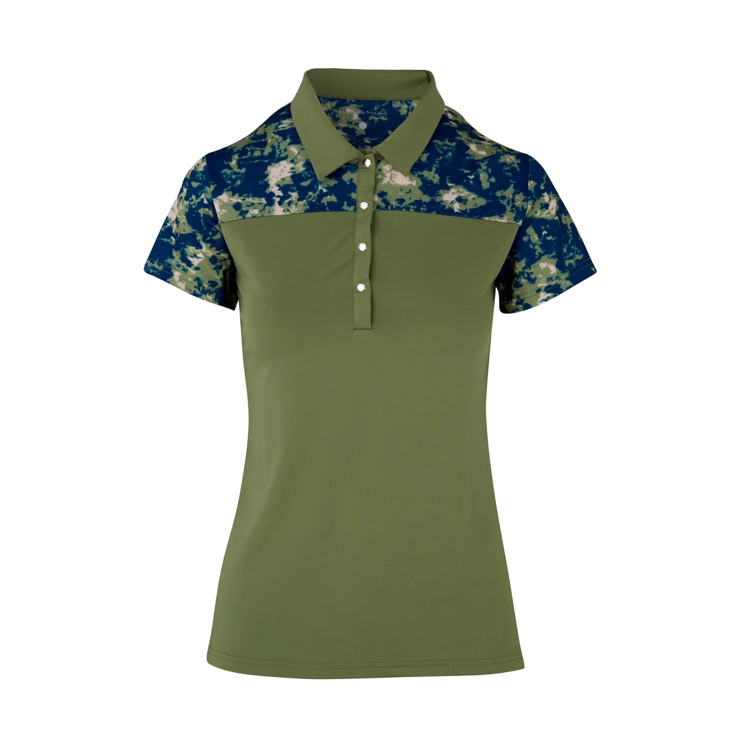 Swing Out Sister Bridgette Cap Sleeve Polo in Olive Green