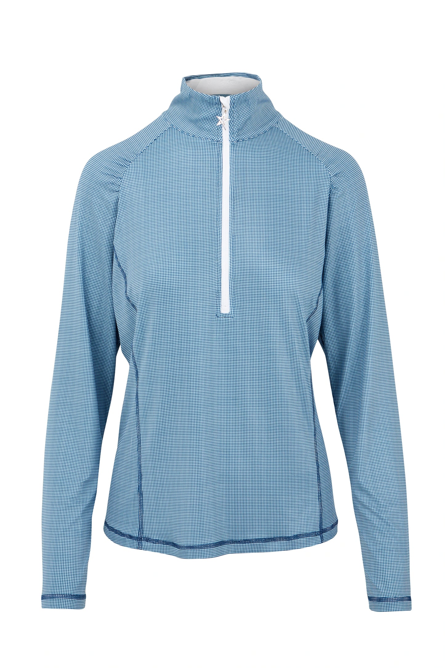 Swing Out Sister Celeste 1/4 Zip Mid Layer Top - Gingham