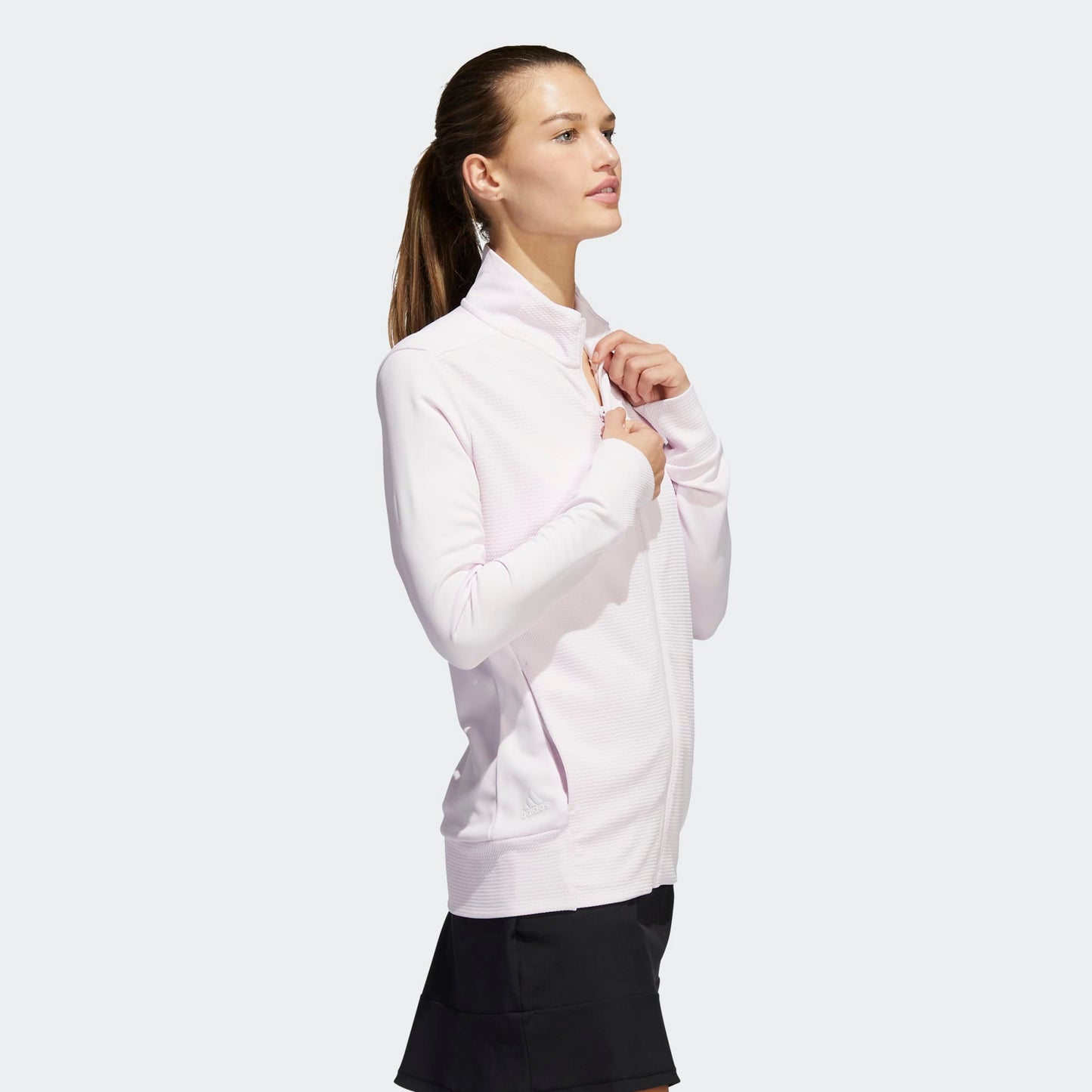 Adidas Textured Full Zip Jacket - Almost Pink