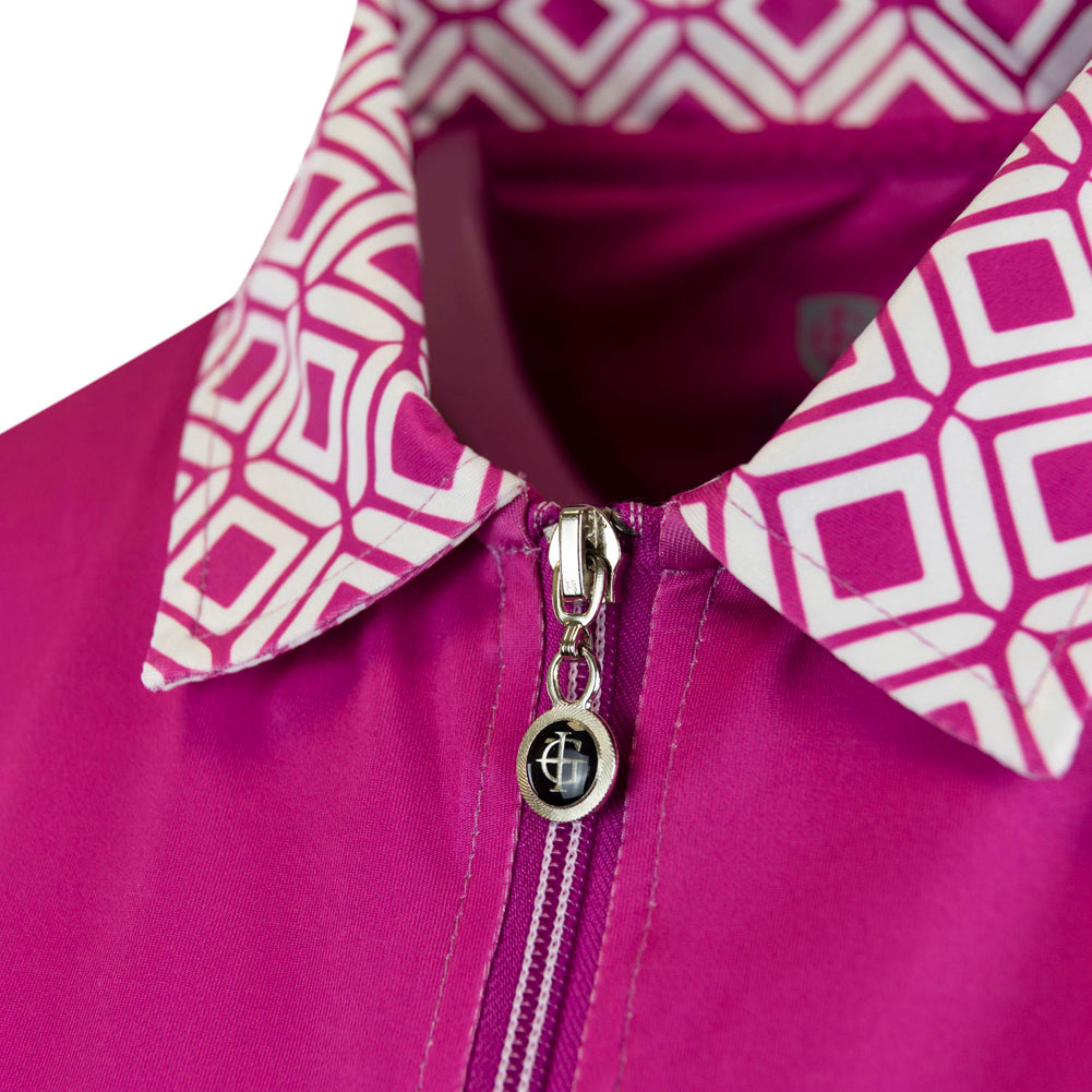 Island Green SS22 Zip Polo - Orchid