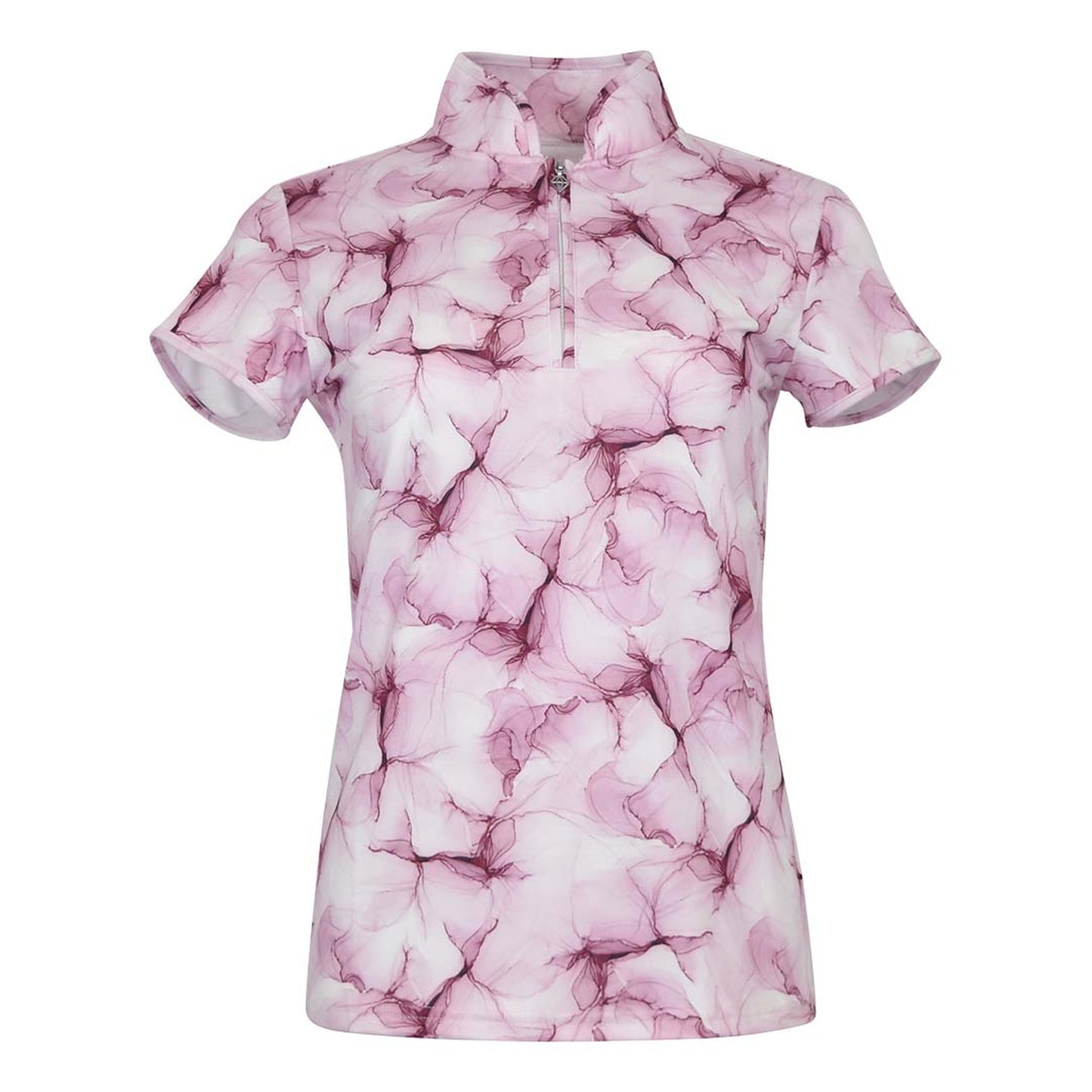 Pure Golf Skye Cap Sleeve Polo Shirt - Blossom Pink