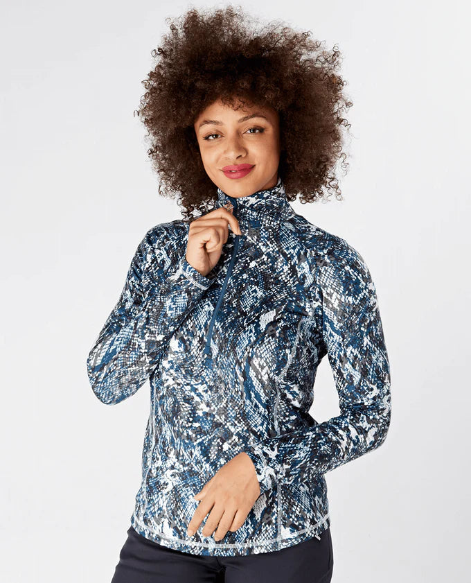 Swing Out Sister Mimosa 1/4 Zip Top Lapis Blue