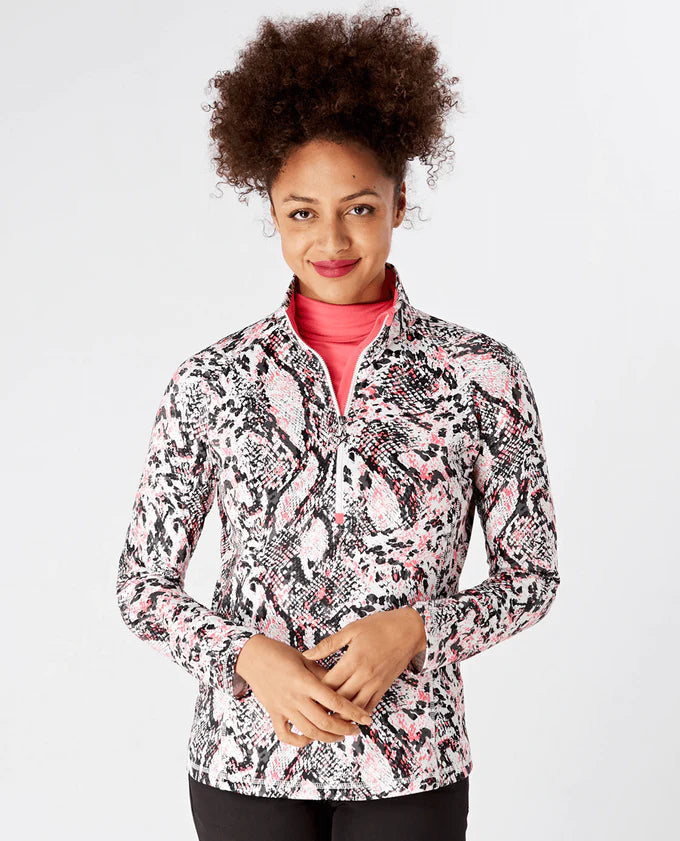 Swing Out Sister Mimosa 1/4 Zip Top Hot Pink