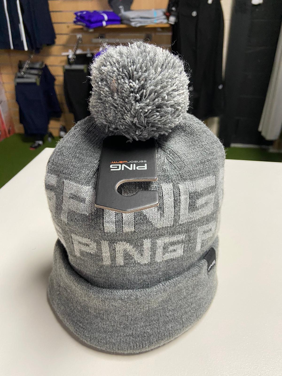 Ping Logo Bobble Hat - grey