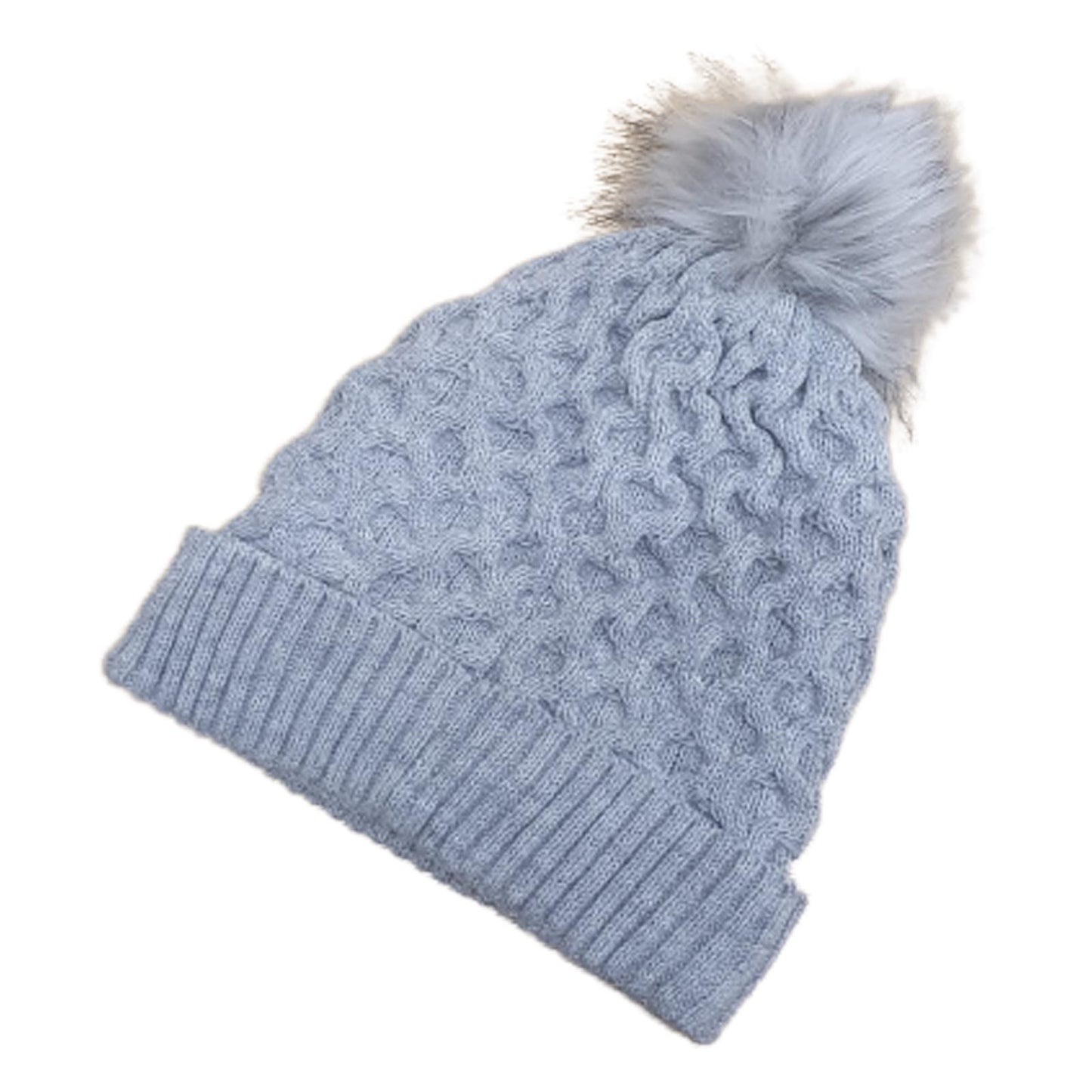 Ping Classic Knit Bobble Hat - grey